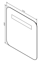 Am.Pm Универсальное зеркало с LED подсветкой 55 – фотография-2